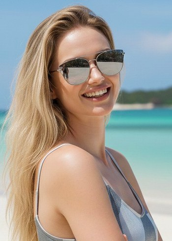 Rainwalker Gri ayna cam Minimalist Unisex Güneş Gözlüğü - Görsel 6