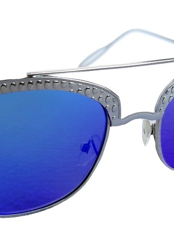 Polo 55 metal Çerçeveli Mavi Aynalı unisex Güneş Gözlüğü - Görsel 4