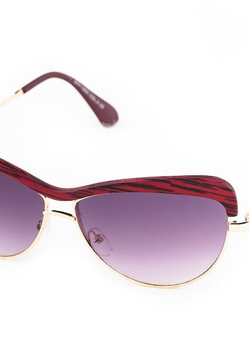 silvio Monetti Bordo Kürklü Retro Kadın Güneş Gözlüğü - Görsel 2