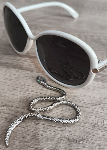 Cross  kırık Beyaz kemik Çerçeveli unisex Güneş Gözlüğü - Görsel 6