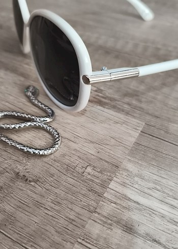 Cross  kırık Beyaz kemik Çerçeveli unisex Güneş Gözlüğü - Görsel 7