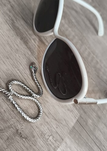 Cross  kırık Beyaz kemik Çerçeveli unisex Güneş Gözlüğü - Görsel 10