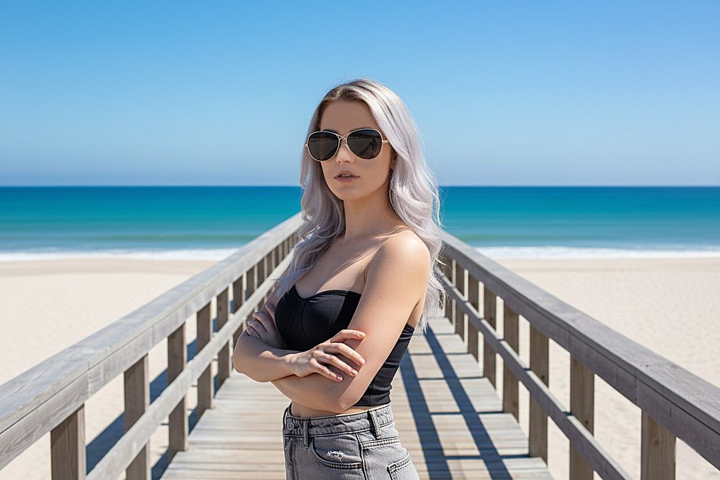 Rainwalker unisex siyah cam Polarize Biker Güneş Gözlüğü - Görsel 3