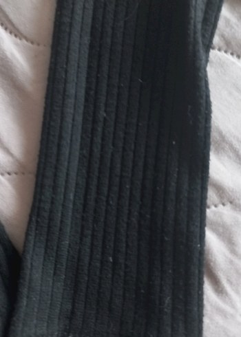 Siyah, Bisiklet Yakalı, Uzun Kollu Penye Kadın Kazak - Görsel 3