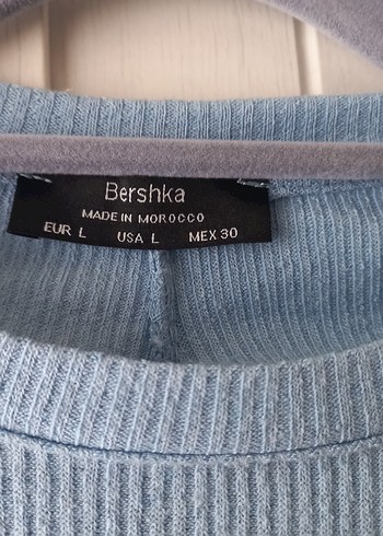 Mavi Uzun Kollu Triko Midi Elbise - Görsel 7