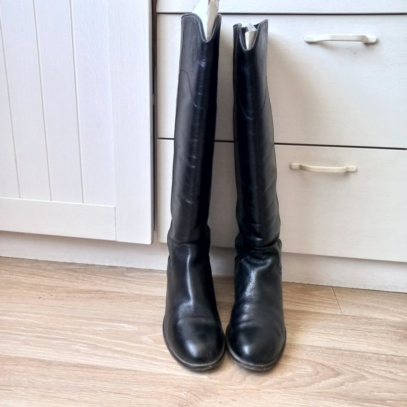 Hakiki  Deri Siyah Dizüstü Çizme - Görsel 2