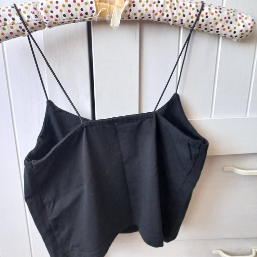 Siyah İnce Askılı Mini Kadın Atlet - Görsel 2