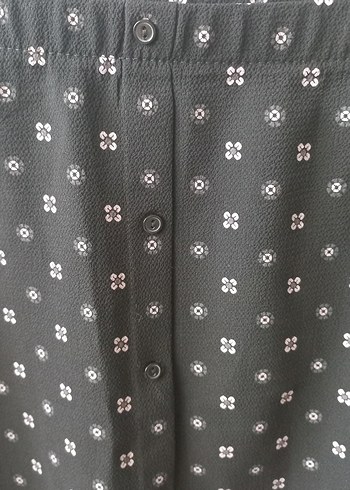 Düğmeli, Kayık Yaka, Viskon Kadın Bluz - Görsel 3