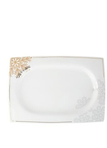 Karaca Fine Bone Snow Gold 2 lı kayık tabak