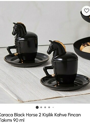 Karaca black horse 2 kişilik fincan