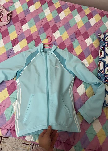 Kadın Mavi Fermuarlı Spor Ceket
