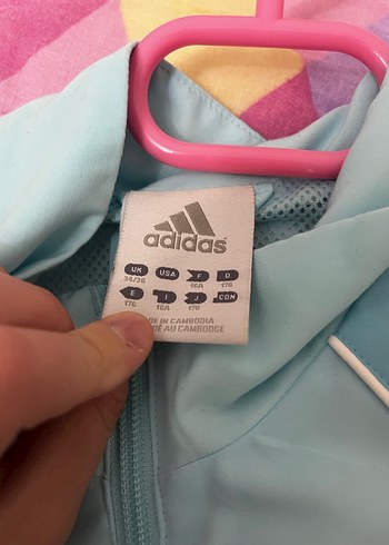 Adidas Kadın Mavi Fermuarlı Spor Ceket