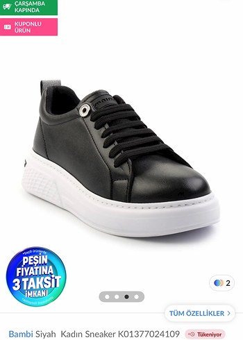 Bambi Siyah Kadin Sneaker