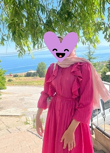 m Beden pembe Renk Yazlık elbise