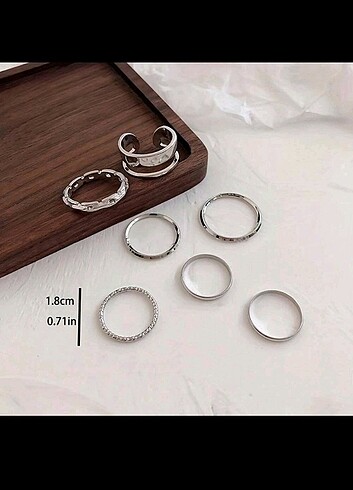  Beden beyaz Renk 7 Set Vintage Moda Alaşım Çok Şekilli
