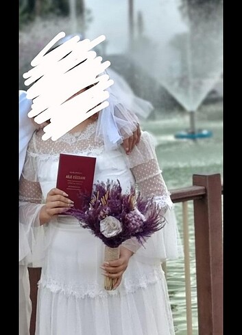 42 Beden Beyaz nikah elbisesi