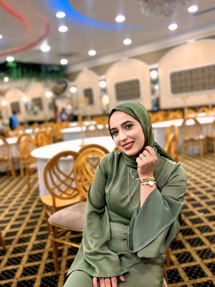 Yüksek Yakalı, Uzun Kollu Haki Kadın Elbise - Görsel 2