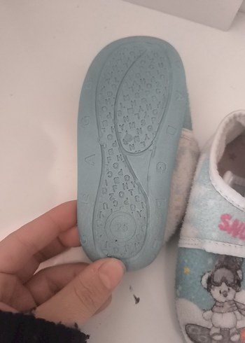 Mavi Baskılı Kız Çocuk Sıcak Ev Terliği - Görsel 3