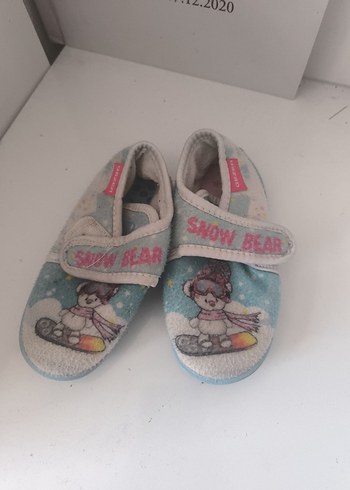 Mavi Baskılı Kız Çocuk Sıcak Ev Terliği - Görsel 2