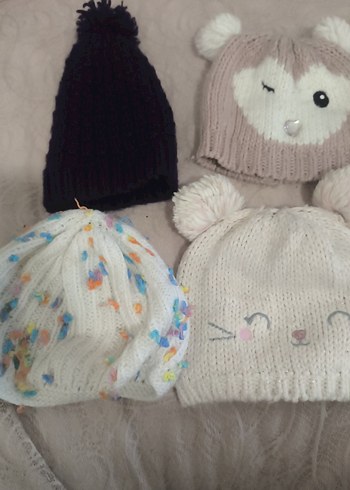 Nakışlı Pastel Renkli Çocuk Bere - Görsel 2