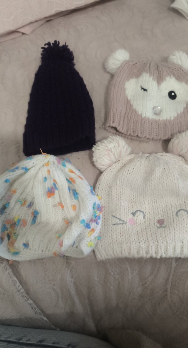 Nakışlı Pastel Renkli Çocuk Bere - Görsel 2