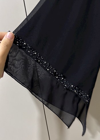 Siyah Uzun Kollu  Kadın Elbise - Görsel 2