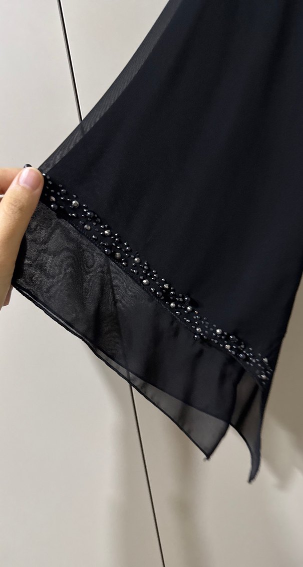 Siyah Uzun Kollu  Kadın Elbise - Görsel 2