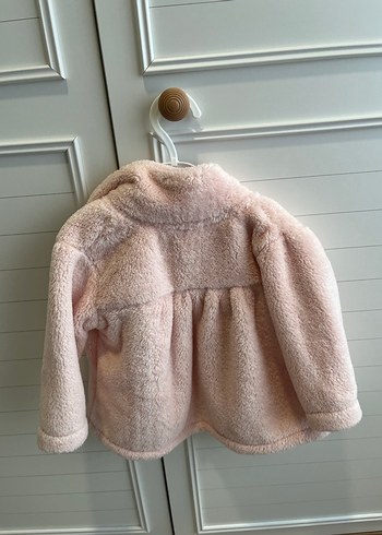 Kız Çocuk Pembe Peluş Ceket - Görsel 2
