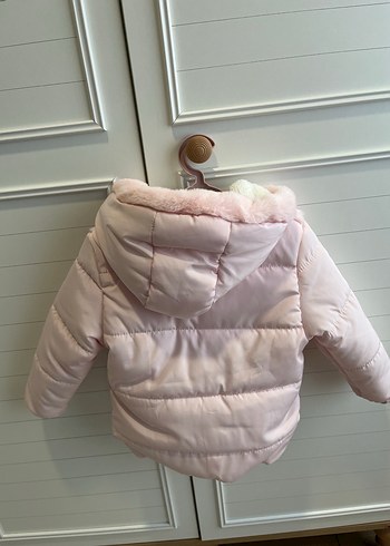 Kız Çocuk Pembe Kürklü Mont - Görsel 2