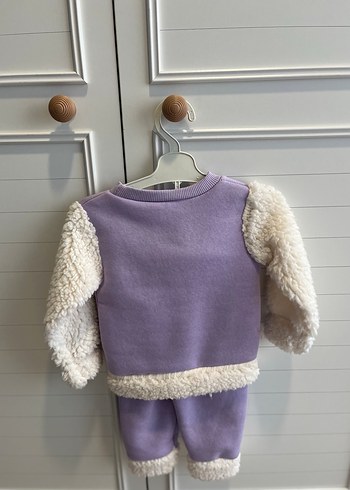 Peluş Detaylı Lila Bebek Kız Takımı - Görsel 2