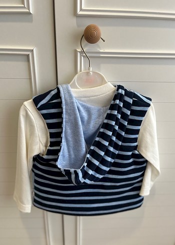 Uzun Kollu, Düğmeli Erkek Bebek Takımı - Görsel 2