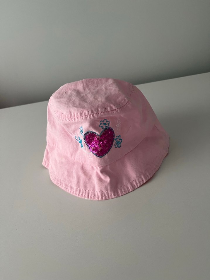Pembe Payetli Nakışlı Çocuk Şapkası - Görsel 2