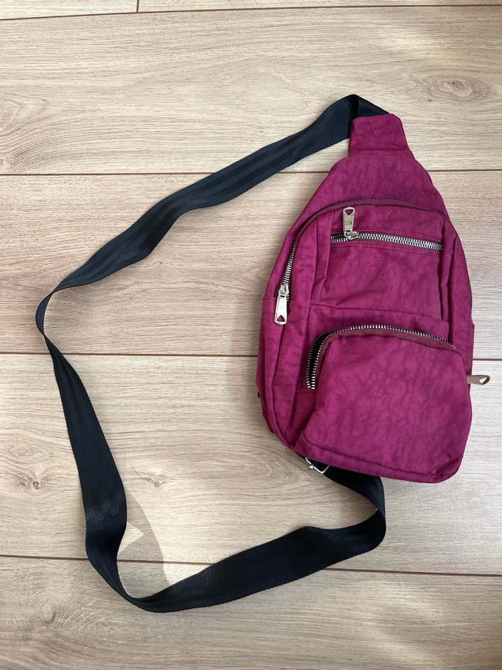 Mor Bağcıklı Kadın Çapraz Çanta - Görsel 2