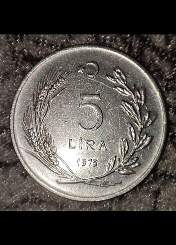 1975 basım 5 lira 