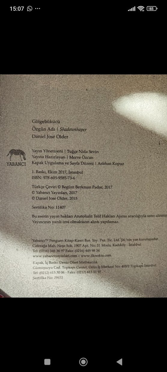 Gölgebükücü - Daniel Jose Older - Görsel 2