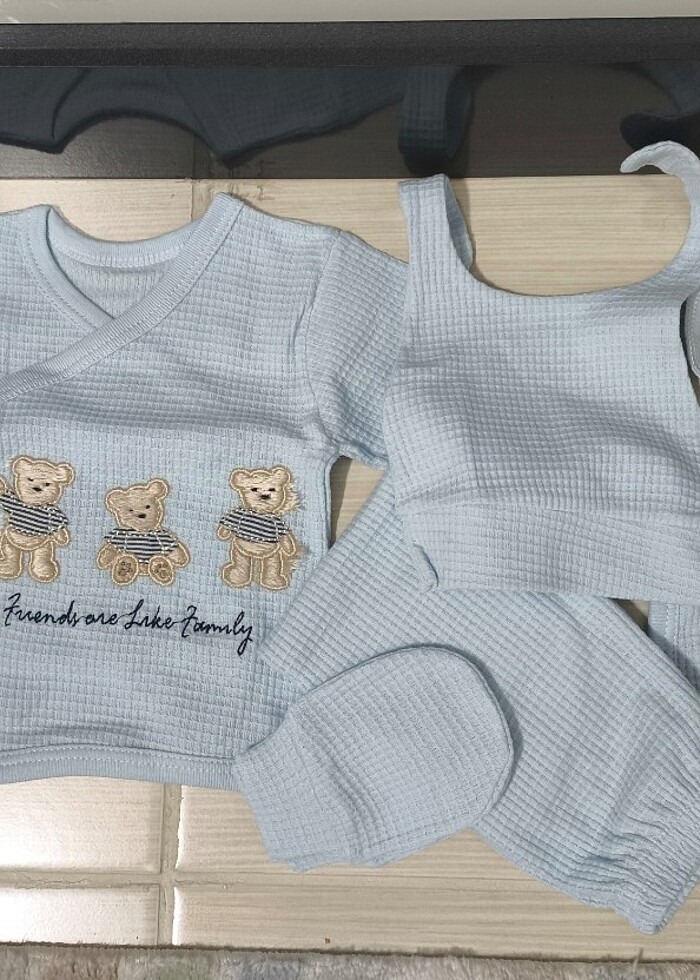 Erkek Bebek 5 Parça yeni doğan set - Görsel 2