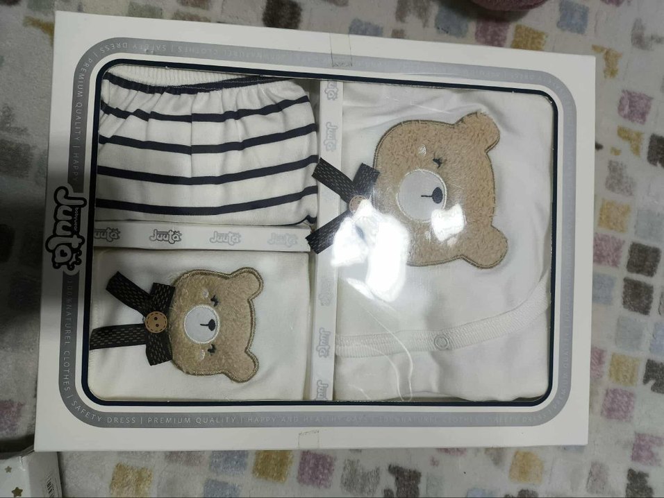 Örgü Desenli Uzun Kollu Bebek Hastane Kıyafeti 6 Paket - Görsel 4