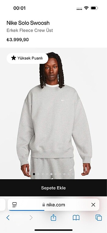 Gri sweatshirt