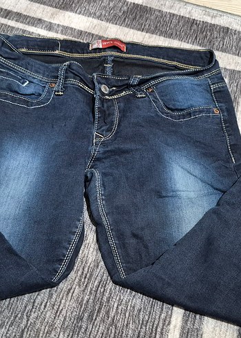 Kadın Lacivert Denim Midi Boy Sıkı Jean - Görsel 3