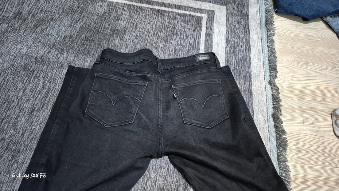 Siyah Kadın Normal Kesim Denim Pantolon - Görsel 2