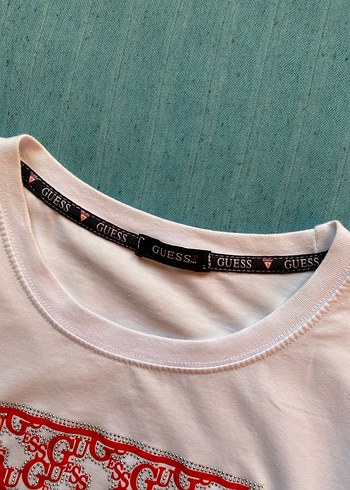 l Beden Gucci Kırmızı Baskılı Kısa Kollu Kadın Tişört