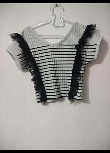 s Beden Cizgili crop