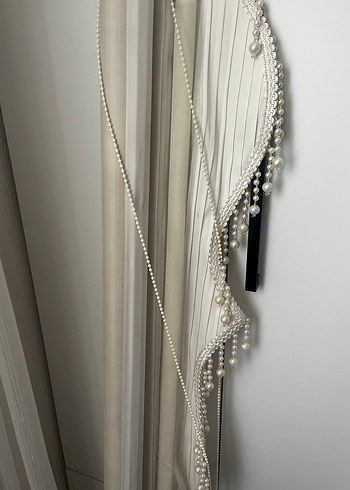 Kırık beyaz pliseli stor perde - Görsel 3