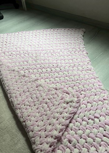 Pembe Örgü Çocuk Battaniyesi - Görsel 3