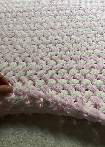 Pembe Örgü Çocuk Battaniyesi - Görsel 2