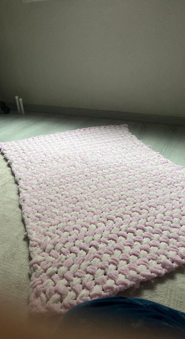 Pembe Örgü Çocuk Battaniyesi - Görsel 4