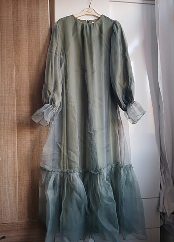 Emnora haki elbise - Görsel 4