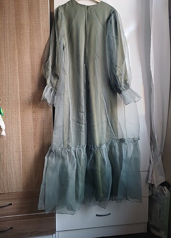 Emnora haki elbise - Görsel 6