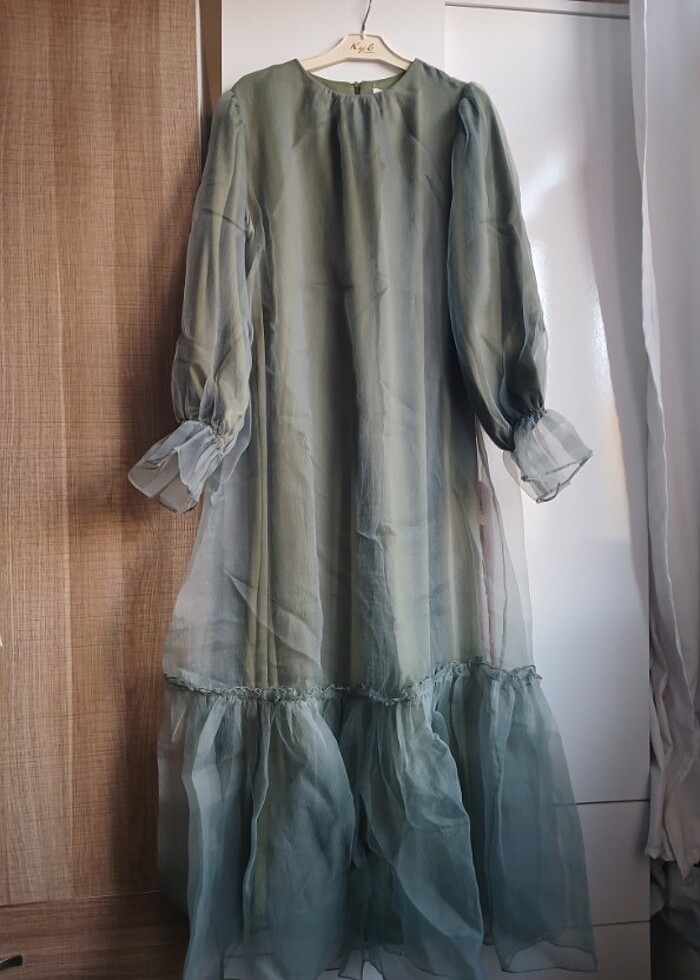 Emnora haki elbise - Görsel 4