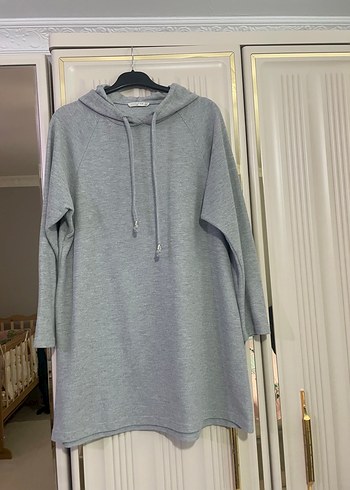 Diğer Gri Kapüşonlu Kadın Sweatshirt